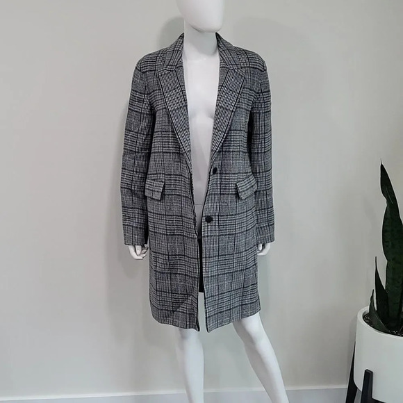 THEORY WESTON PLAID Wool Blend  Jacket - Picture 5 of 15